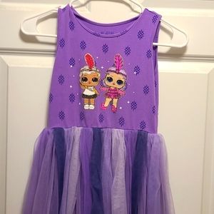 LOL Girls Purple Tulle Skirted Dress Size 10/12